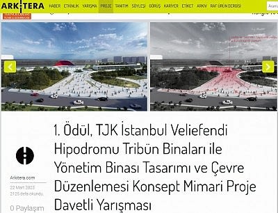 https://www.arkitera.com/proje/1-odul-tjk-istanbul-veliefendi-hipodromu-tribun-binalari-ile-yonetim-binasi-tasarimi-ve-cevre-duzenlemesi-konsept-mimari-proje-davetli-yarismasi/